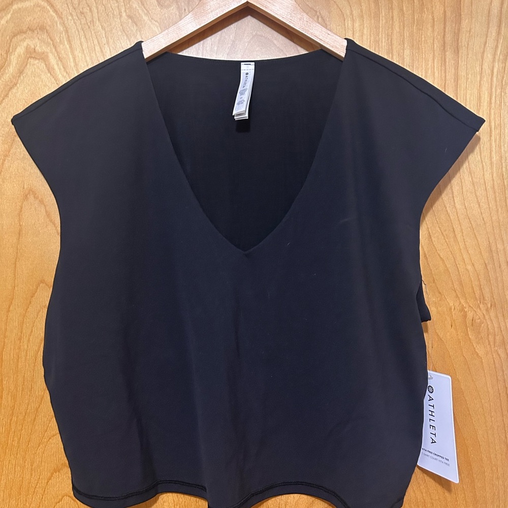 Athleta Black Vita Free Cropped Top